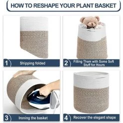 BRIDAY Panier à Plantes Lot De 2 Paniers à Fleurs En Corde Tissé Paniers De Rangement Multifonctionnels En Jute Robuste Avec Poignées Pratiques Organisateur De Rangement 11 X 11 Panier De Sol Pour Plantes Pot De Fleurs D'intérieur 10 BRIDAY Panier à Plantes Lot De 2 Paniers à Fleurs En Corde Tissé Paniers De Rangement Multifonctionnels En Jute Robuste Avec Poignées Pratiques Organisateur De Rangement 11 X 11 Panier De Sol Pour Plantes Pot De Fleurs D'intérieur -Petit rangement Soldes Magasin 37008476 4