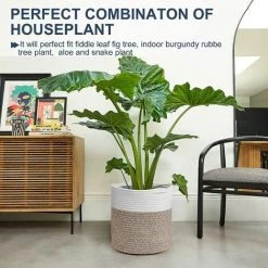 BRIDAY Panier à Plantes Lot De 2 Paniers à Fleurs En Corde Tissé Paniers De Rangement Multifonctionnels En Jute Robuste Avec Poignées Pratiques Organisateur De Rangement 11 X 11 Panier De Sol Pour Plantes Pot De Fleurs D'intérieur 11 BRIDAY Panier à Plantes Lot De 2 Paniers à Fleurs En Corde Tissé Paniers De Rangement Multifonctionnels En Jute Robuste Avec Poignées Pratiques Organisateur De Rangement 11 X 11 Panier De Sol Pour Plantes Pot De Fleurs D'intérieur -Petit rangement Soldes Magasin 37008476 5