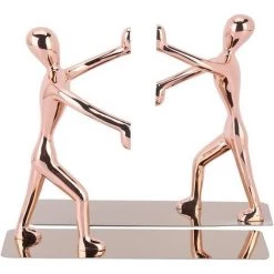 TRIOMPHE Serre-Livres Créatif, 1 Paire De Serre-Livres En Acier Inoxydable Pour La Décoration De Table à La Maison D'école