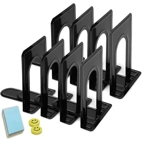 TRIOMPHE Serre Livres, Cale Livre, Presse Livre, 4 Paires, Noir, 12.5 X 12.5 X 17cm 3 TRIOMPHE Serre Livres, Cale Livre, Presse Livre, 4 Paires, Noir, 12.5 X 12.5 X 17cm