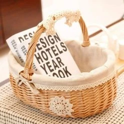 SUNFLOWER Panier En Rotin Panier En Osier Panier à Provisions Panier Pique-nique Panier De Transport Panier Plein Saule, Ovale Panier Enfant Panier Pratique En Osier Avec Dentelle Et Doublure Textile. 9 SUNFLOWER Panier En Rotin Panier En Osier Panier à Provisions Panier Pique-nique Panier De Transport Panier Plein Saule, Ovale Panier Enfant Panier Pratique En Osier Avec Dentelle Et Doublure Textile. -Petit rangement Soldes Magasin 37024552 3