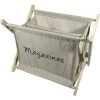 KONTARBOOR Porte-Magazines Beige Porte-revues Support Pour Journaux En Bois H 32 Cm X L 40 Cm X P 28 Cm