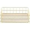 BARES Panier En Treillis Métallique, Panier De Rangement En Fer Doré Organisateur De Rangement De Bureau Multifonctionnel En Treillis Métallique Pour La Maison(Large) 1 BARES Panier En Treillis Métallique, Panier De Rangement En Fer Doré Organisateur De Rangement De Bureau Multifonctionnel En Treillis Métallique Pour La Maison(Large) -Petit rangement Soldes Magasin 37089182 1