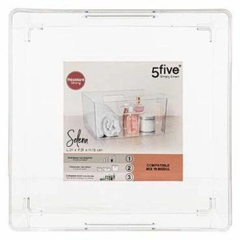 FIVE SIMPLY SMART Panier De Rangement "Selena" 31x15cm Transparent 5 FIVE SIMPLY SMART Panier De Rangement "Selena" 31x15cm Transparent – Image 3