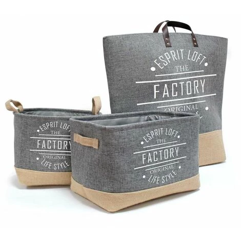 Paris Prix - Panier De Rangement En Jute "life Style" 29cm Gris 7 Paris Prix - Panier De Rangement En Jute "life Style" 29cm Gris – Image 5