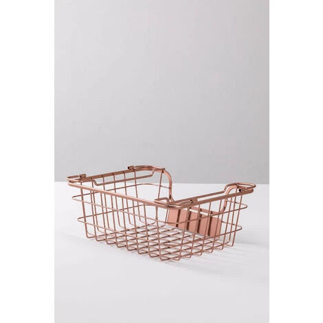 Panier De Rangement Zebat SKLUM Acier - Or Rose Moyen 6 Panier De Rangement Zebat SKLUM Acier - Or Rose Moyen – Image 4