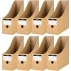 BETTERLIFE Lot De 8 Porte-revues En Papier Kraft - Porte-revues En Carton - Porte-revues Pour Fichiers, Dossiers, Papeterie, Fournitures De Bureau