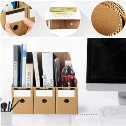 BETTERLIFE Lot De 8 Porte-revues En Papier Kraft - Porte-revues En Carton - Porte-revues Pour Fichiers, Dossiers, Papeterie, Fournitures De Bureau -Petit rangement Soldes Magasin 37660722 4