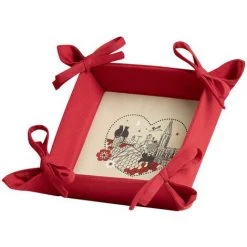 Corbeille à Pain Chats Cœur Rouge 20 X 20 X 7 Cm Winkler - ROUGE