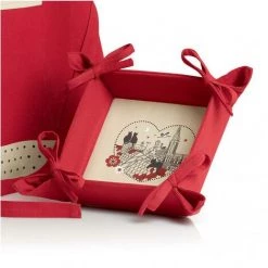 Corbeille à Pain Chats Cœur Rouge 20 X 20 X 7 Cm Winkler - ROUGE -Petit rangement Soldes Magasin 37885224 3