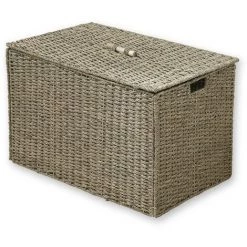 CASAME Coffre Pliable En Jonc De Mer Avec Couvercle - Casâme - Bois