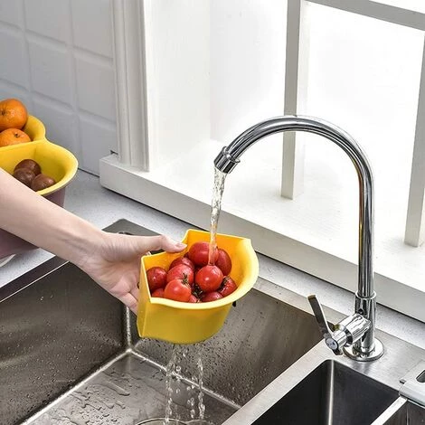 LONGZIMING 2 PCS Panier De Vidange,Passoire En Plastique Avec Poignée En Plastique Légumes Panier Lavage Double Couche Égoutter Bassin Design Fruits Détachables Passoires Utilisation Pour Le Drainage ,Bleu 5 LONGZIMING 2 PCS Panier De Vidange,Passoire En Plastique Avec Poignée En Plastique Légumes Panier Lavage Double Couche Égoutter Bassin Design Fruits Détachables Passoires Utilisation Pour Le Drainage ,Bleu – Image 3