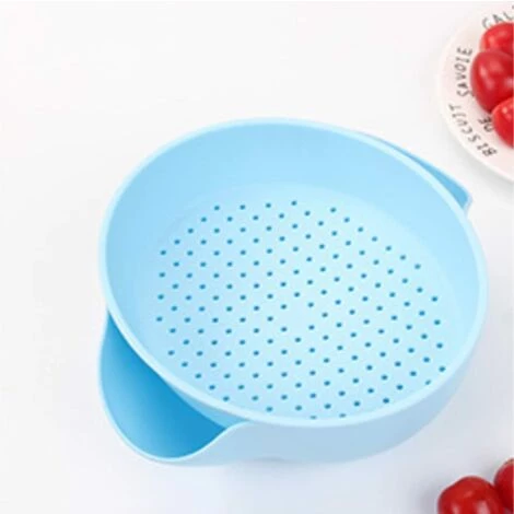 LONGZIMING 2 PCS Panier De Vidange,Passoire En Plastique Avec Poignée En Plastique Légumes Panier Lavage Double Couche Égoutter Bassin Design Fruits Détachables Passoires Utilisation Pour Le Drainage ,Bleu 3 LONGZIMING 2 PCS Panier De Vidange,Passoire En Plastique Avec Poignée En Plastique Légumes Panier Lavage Double Couche Égoutter Bassin Design Fruits Détachables Passoires Utilisation Pour Le Drainage ,Bleu