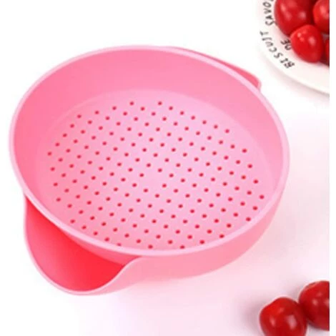 LONGZIMING 2 PCS Panier De Vidange,Passoire En Plastique Avec Poignée En Plastique Légumes Panier Lavage Double Couche Égoutter Bassin Design Fruits Détachables Passoires Utilisation Pour Le Drainage ,Rose 3 LONGZIMING 2 PCS Panier De Vidange,Passoire En Plastique Avec Poignée En Plastique Légumes Panier Lavage Double Couche Égoutter Bassin Design Fruits Détachables Passoires Utilisation Pour Le Drainage ,Rose