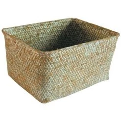 Centrale Brico Panier En Jonc De Mer Rectangle, Naturel, Panama