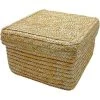 ECHOO Panier De Rangement En Jonc De Mer, Panier De Fleur Tressé, Panier à Linge En Osier, Organisateurs Boîte Conteneur De Stockage Tissé À La Main，Square Small 18x18x11cm -Petit rangement Soldes Magasin 38712233 1