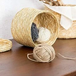 ECHOO Panier De Rangement En Jonc De Mer, Panier De Fleur Tressé, Panier à Linge En Osier, Organisateurs Boîte Conteneur De Stockage Tissé À La Main,Round Small, Diameter 16cm, Height 13cm 10 ECHOO Panier De Rangement En Jonc De Mer, Panier De Fleur Tressé, Panier à Linge En Osier, Organisateurs Boîte Conteneur De Stockage Tissé À La Main,Round Small, Diameter 16cm, Height 13cm -Petit rangement Soldes Magasin 38712977 4