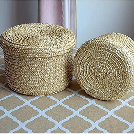 ECHOO Panier De Rangement En Jonc De Mer, Panier De Fleur Tressé, Panier à Linge En Osier, Organisateurs Boîte Conteneur De Stockage Tissé À La Main,Round Small, Diameter 16cm, Height 13cm 7 ECHOO Panier De Rangement En Jonc De Mer, Panier De Fleur Tressé, Panier à Linge En Osier, Organisateurs Boîte Conteneur De Stockage Tissé À La Main,Round Small, Diameter 16cm, Height 13cm – Image 5