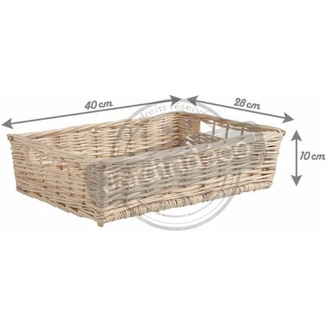 AUBRY GASPARD Manne En Osier Naturel Avec Passe-main Panier Seul Naturel - Naturel 4 AUBRY GASPARD Manne En Osier Naturel Avec Passe-main Panier Seul Naturel - Naturel – Image 2