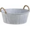 AUBRY GASPARD Corbeille En Zinc Et Anses En Corde Gris - Gris