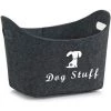 BEARSU Panier De Rangement En Feutre Doux Pour Jouets Pour Chien- Pliable Avec Poignées, Boîtes De Rangement Pour Fournitures/Vêtements Pour Animaux,Panier Feutre (Gris Foncé) -Petit rangement Soldes Magasin 38996508 1