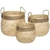 Atmosphera - Set De 3 Paniers De Rangement En Bambou Et Roseau - Bambou 2 Atmosphera - Set De 3 Paniers De Rangement En Bambou Et Roseau - Bambou -Petit rangement Soldes Magasin 39438066 1