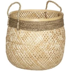 Atmosphera - Set De 3 Paniers De Rangement En Bambou Et Roseau - Bambou -Petit rangement Soldes Magasin 39438066 3