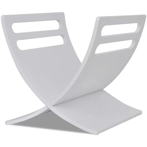 ASUPERMALL Porte-revue En Bois Blanc 4 ASUPERMALL Porte-revue En Bois Blanc – Image 2