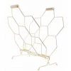 PRESENT TIME Porte-revues Nid D'Abeille - 40 X 33 X 45 - Or