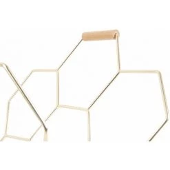 PRESENT TIME Porte-revues Nid D'Abeille - 40 X 33 X 45 - Or -Petit rangement Soldes Magasin 39572554 4