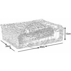 AUBRY GASPARD Valise De Rangement En Osier Vieilli Naturel - Naturel -Petit rangement Soldes Magasin 396667 2