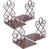 ECHOO Serre-livres, Serre-livres Pour étagères Serre-livres En Métal Support De Livre Décoratif Robuste Antidérapant Pour Cadeau D'organisateur De Bibliothèque Scolaire De Bureau, 7 X 6,1 X 8,6 Pouces Brun (2 Paires) 1 ECHOO Serre-livres, Serre-livres Pour étagères Serre-livres En Métal Support De Livre Décoratif Robuste Antidérapant Pour Cadeau D'organisateur De Bibliothèque Scolaire De Bureau, 7 X 6,1 X 8,6 Pouces Brun (2 Paires) -Petit rangement Soldes Magasin 39711869 1