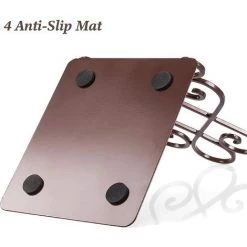 ECHOO Serre-livres, Serre-livres Pour étagères Serre-livres En Métal Support De Livre Décoratif Robuste Antidérapant Pour Cadeau D'organisateur De Bibliothèque Scolaire De Bureau, 7 X 6,1 X 8,6 Pouces Brun (2 Paires) -Petit rangement Soldes Magasin 39711869 3