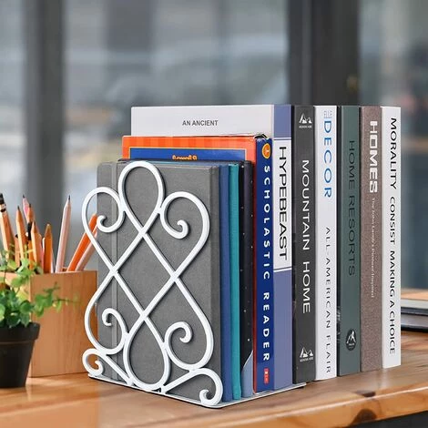 ECHOO Serre-livres, Serre-livres Pour étagères Serre-livres En Métal Support De Livre Décoratif Robuste Antidérapant Pour Cadeau D'organisateur De Bibliothèque Scolaire De Bureau, 7 X 6,1 X 8,6 Pouces Brun (2 Paires) 7 ECHOO Serre-livres, Serre-livres Pour étagères Serre-livres En Métal Support De Livre Décoratif Robuste Antidérapant Pour Cadeau D'organisateur De Bibliothèque Scolaire De Bureau, 7 X 6,1 X 8,6 Pouces Brun (2 Paires) – Image 5