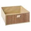 JARDIBRICODECO Panier Pour Meuble De Salle De Bain En Bambou Naturel 31x31x13.5cm -Petit rangement Soldes Magasin 39752455 1