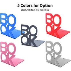 ASUPERMALL Bookends Metalliques Livre Decoratif Antiderapant Support Support 4.9 X 5,1 X 5,5 Pouces Titulaire De La Tablette D'Etagere De Livres De Livres D'Attelage Organisateur De Bureau Pour Accessoires De Papeterie A La Maison Shcool Office 1 Paire, Rose -Petit rangement Soldes Magasin 39860976 5