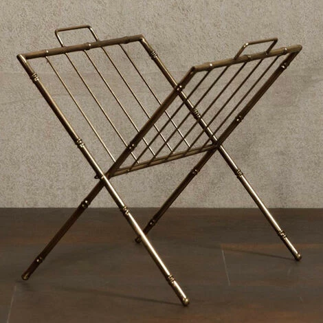 CHEHOMA Porte Revues Doré 37x31x36cm - Doré 5 CHEHOMA Porte Revues Doré 37x31x36cm - Doré – Image 3