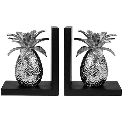 COTE TABLE Serre Livres Ananas Chrome 30x10x18cm - Chrome 4 COTE TABLE Serre Livres Ananas Chrome 30x10x18cm - Chrome – Image 2