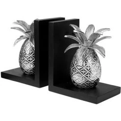 COTE TABLE Serre Livres Ananas Chrome 30x10x18cm - Chrome 8 COTE TABLE Serre Livres Ananas Chrome 30x10x18cm - Chrome -Petit rangement Soldes Magasin 39889944 3