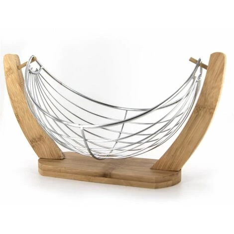 Paris Prix - Corbeille à Fruits Design "balancelle" 31cm Naturel 3 Paris Prix - Corbeille à Fruits Design "balancelle" 31cm Naturel