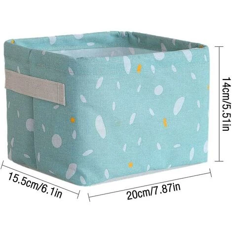 BEARSU Petits Paniers De Rangement, 4 Paquets Mini Bacs De Rangement Carrés Pliables Avec Poignée Bacs De Rangement En Lin Naturel Et Coton Paniers De Rangement Pour Salle De Bain 4 BEARSU Petits Paniers De Rangement, 4 Paquets Mini Bacs De Rangement Carrés Pliables Avec Poignée Bacs De Rangement En Lin Naturel Et Coton Paniers De Rangement Pour Salle De Bain – Image 2