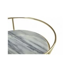 WADIGA Corbeille à Fruits Décorative Laiton Doré Et Marbre Blanc - Blanc -Petit rangement Soldes Magasin 40525536 4