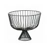 WADIGA Corbeille à Fruits Décorative En Métal Noir Sur Pied - Noir -Petit rangement Soldes Magasin 40525563 1