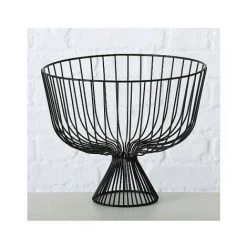 WADIGA Corbeille à Fruits Décorative En Métal Noir Sur Pied - Noir -Petit rangement Soldes Magasin 40525563 4