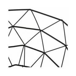 WADIGA Corbeille à Fruits En Métal Noir Géométrique - Noir -Petit rangement Soldes Magasin 40526021 2