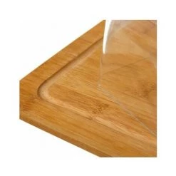 WADIGA Petit Plateau Fromage Bambou Rectangulaire Et Cloche Acrylique - Bois 7 WADIGA Petit Plateau Fromage Bambou Rectangulaire Et Cloche Acrylique - Bois -Petit rangement Soldes Magasin 40526057 3