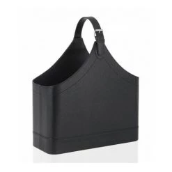 WADIGA Porte Revues Cuir Noir Design - Noir