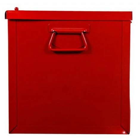 LES TENDANCES Malle De Rangement Avec Plateau Amovible Métal Rouge Bricodis 4 LES TENDANCES Malle De Rangement Avec Plateau Amovible Métal Rouge Bricodis – Image 2