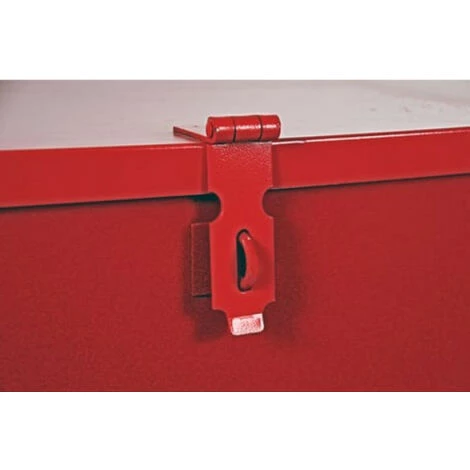 LES TENDANCES Malle De Rangement Avec Plateau Amovible Métal Rouge Bricodis 5 LES TENDANCES Malle De Rangement Avec Plateau Amovible Métal Rouge Bricodis – Image 3