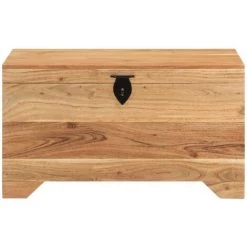 VidaXL Coffre De Rangement Bois D'acacia Solide - Brun -Petit rangement Soldes Magasin 40756157 2